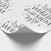 Papier Cadeau monde noir meilleure mère mère jour (Coin)