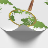 Papier Cadeau Monde Vert (Coin)