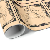 Papier Cadeau Mondes d'imaginaire : Château médiéval (Coin rond)