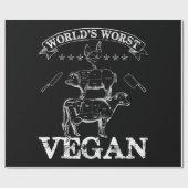 Papier Cadeau Mondes les plus mauvais Vegan Viande BBQ poulet po (Plat)