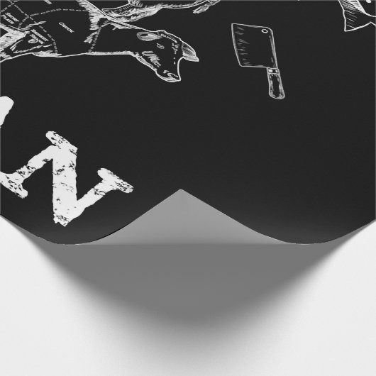 Papier Cadeau Mondes les plus mauvais Vegan Viande BBQ poulet po (Coin)