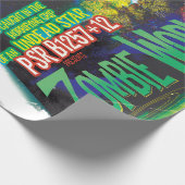 Papier Cadeau Mondes Zombie Galaxie d'Halloween (Coin)