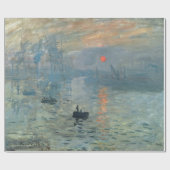 Papier Cadeau Monet Impression Sunrise Soleil Levant Peinture Le (Plat)