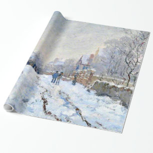 Papier Cadeau Monet - Scène de neige à Argenteuil
