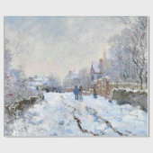 Papier Cadeau Monet - Scène de neige à Argenteuil (Plat)