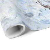 Papier Cadeau Monet - Scène de neige à Argenteuil (Coin rond)