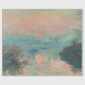 Papier Cadeau Monet Sunset Seine Beaux-Art Impressionnisme (Plat)