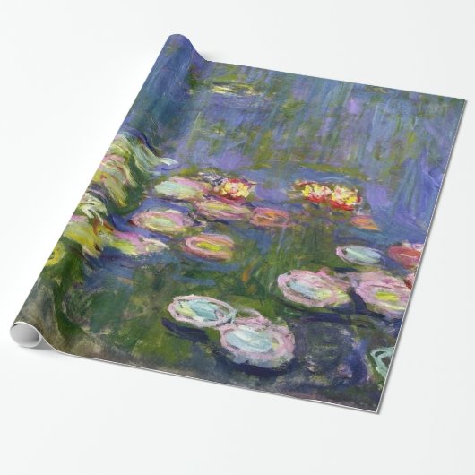 Papier Cadeau Monet Water Lilies Fine Art (1916) (Déroulé)