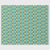 Papier Cadeau Monkey Business Drôle Cartoon Monkey Design (Plat)