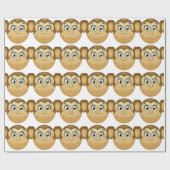 Papier Cadeau monkey emoji (Plat)