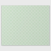 Papier Cadeau Monnaie et Quatrefoil blanc (Plat)