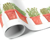 Papier Cadeau Monnaie romarin de thym d'herbes (Coin rond)