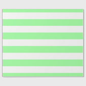 Papier Cadeau Monnaie verte et blanche Énorme Motif à rayures (Plat)
