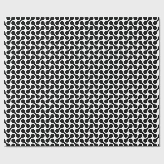 Papier Cadeau Mono Maze - Retro Flow Wrapping Paper (Plat)