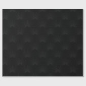 Papier Cadeau Monochromatic black art-deco pattern on dark gray (Plat)