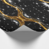 Papier Cadeau Monochrome Abstract Opulence: High-End Gold Textur (Coin)