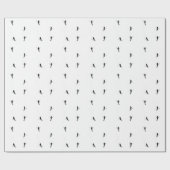 Papier Cadeau Monochrome Skieurs Alpins Illustration (Plat)