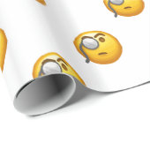 Papier Cadeau monocle émoji (Coin rond)