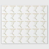 Papier cadeau Monogram L mariage (Plat)