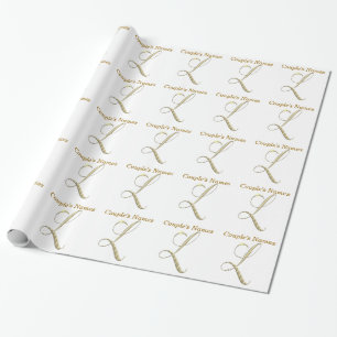 Papier cadeau Monogram L mariage