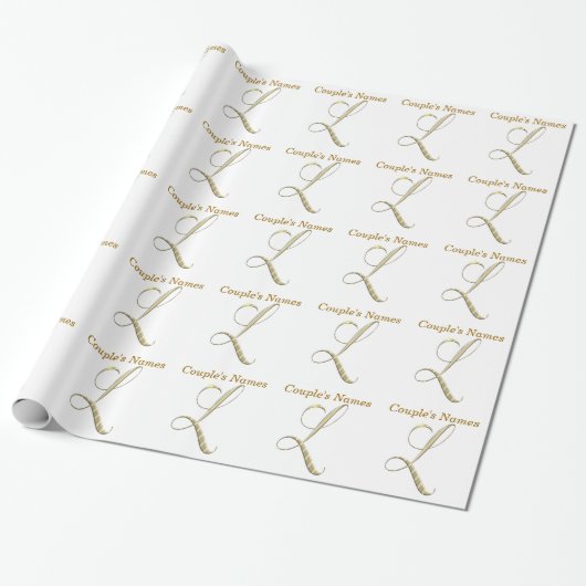 Papier cadeau Monogram L mariage (Déroulé)