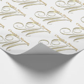 Papier cadeau Monogram M mariage (Coin)