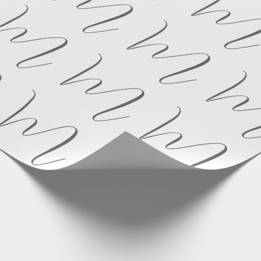 Papier Cadeau Monogram Modern Simple Minimalist Plain (Coin)