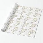 Papier cadeau Monogram P mariage<br><div class="desc">Papier mariage Monogramme ou papier cadeau Anniversaire.</div>
