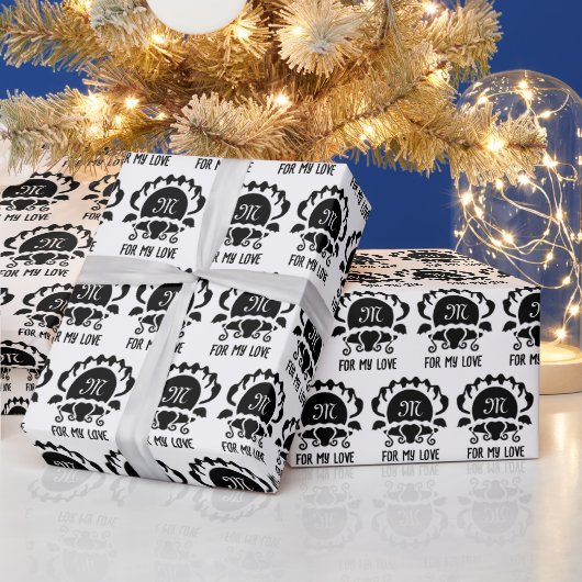 Papier Cadeau Monograme de Black Clam (Vacances)
