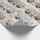 Papier Cadeau Monograme de Woodland (Coin)
