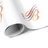 Papier Cadeau monogramme (Coin rond)