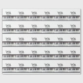 Papier Cadeau Monogramme ajouter initiale lettre nom texte piano (Plat)