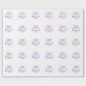 Papier Cadeau Monogramme ajouter le nom lettre demoiselles maria (Plat)