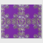 Papier Cadeau Monogramme Aristocratique violet (Plat)