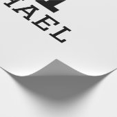 Papier Cadeau Monogramme capital masculin ajouter nom simple cla (Coin)
