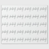 Papier Cadeau Monogramme de calligraphie classique professionnel (Plat)