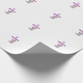 Papier Cadeau Monogramme de chiot dalmate personnalisé - (Coin)