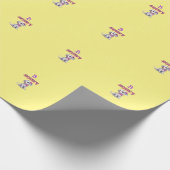 Papier Cadeau Monogramme de chiot dalmate personnalisé - (Coin)