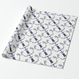 Papier Cadeau Monogramme de couronne 'R'