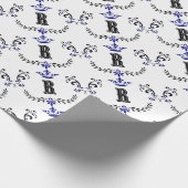 Papier Cadeau Monogramme de couronne 'R' (Coin)