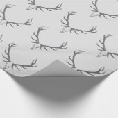 Papier Cadeau Monogramme de coutume d'élans de vacances de Noël (Coin)