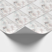 Papier Cadeau Monogramme de fleurs de cerisier (Coin)