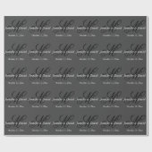 Papier Cadeau Monogramme de mariage à la calligraphie attrayante (Plat)