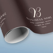 Papier Cadeau Monogramme de nom d'entreprise élégant moderne | M