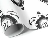 Papier Cadeau Monogramme de shellback de tortue diamant (Coin rond)