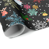 Papier Cadeau Monogramme Décor Décor de Noël (Coin rond)