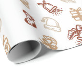 Papier Cadeau Monogramme Décor Décor de Noël (Coin rond)