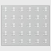 Papier Cadeau Monogramme d'entreprise au look moderne | Gris (Plat)