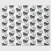 Papier Cadeau Monogramme d'Iguana (Plat)