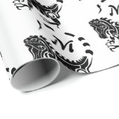 Papier Cadeau Monogramme d'Iguana (Coin rond)